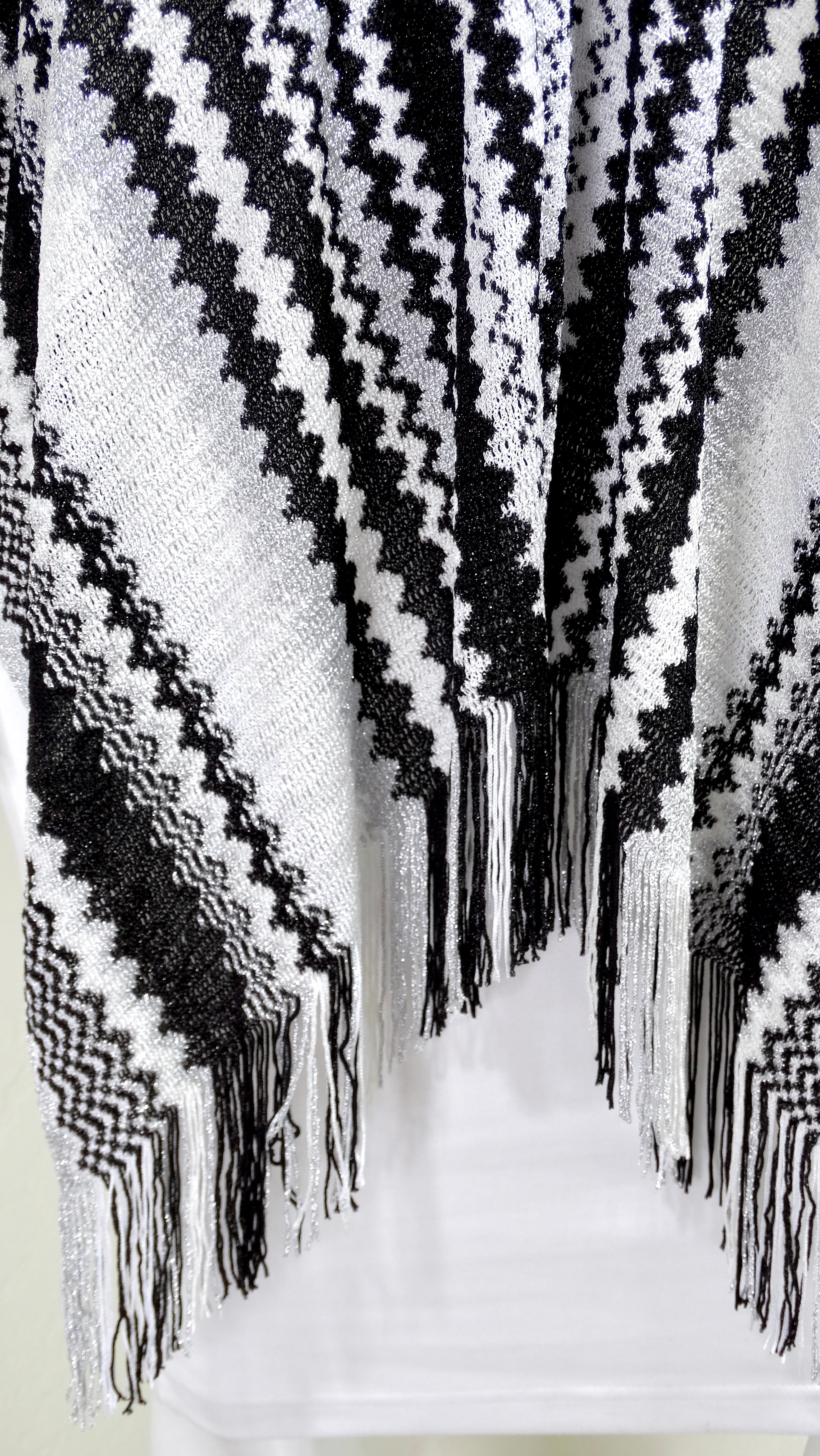 MISSONI Fringe Chevron Poncho