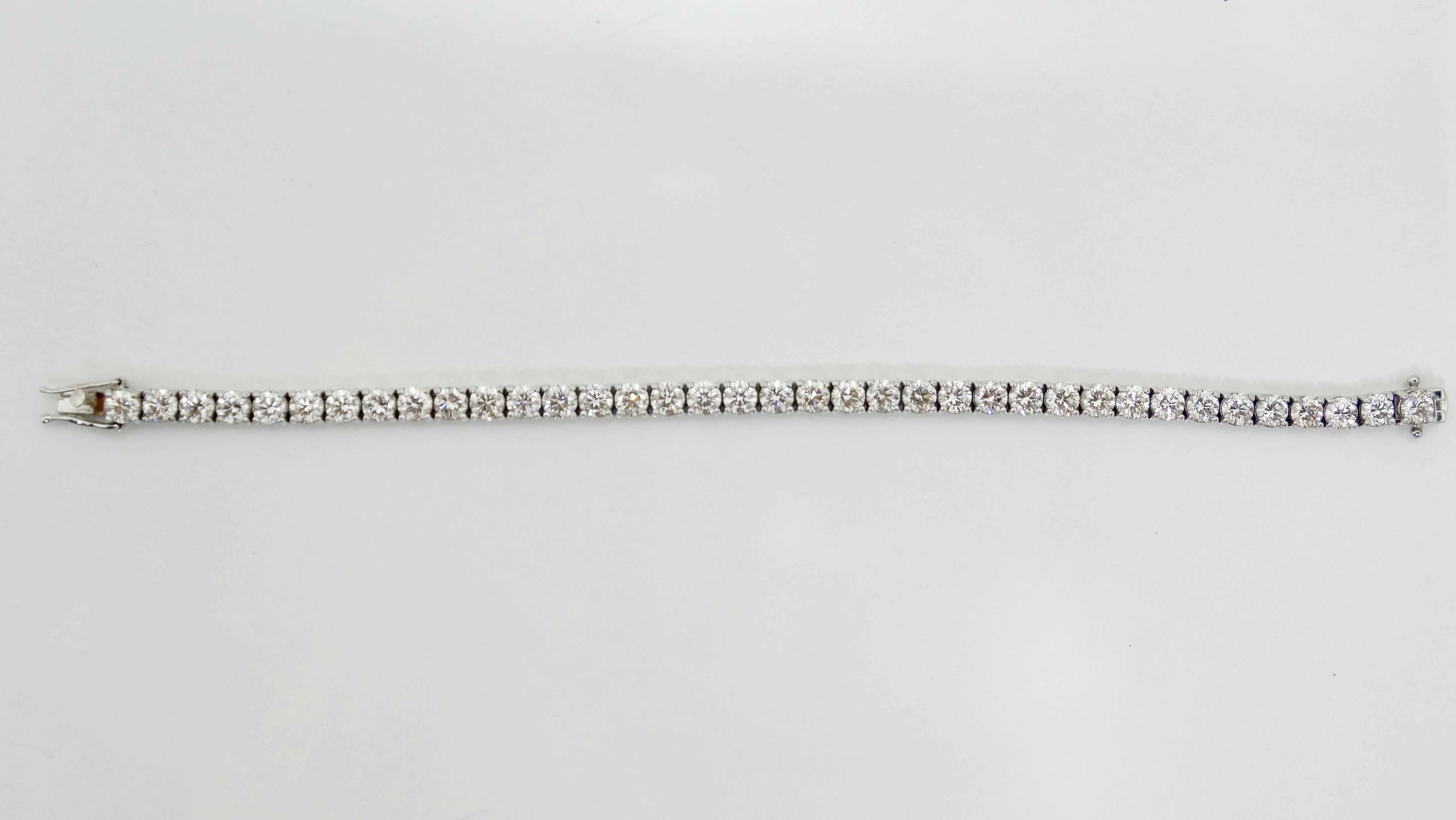 14 Karat White Gold Diamond Tennis Bracelet