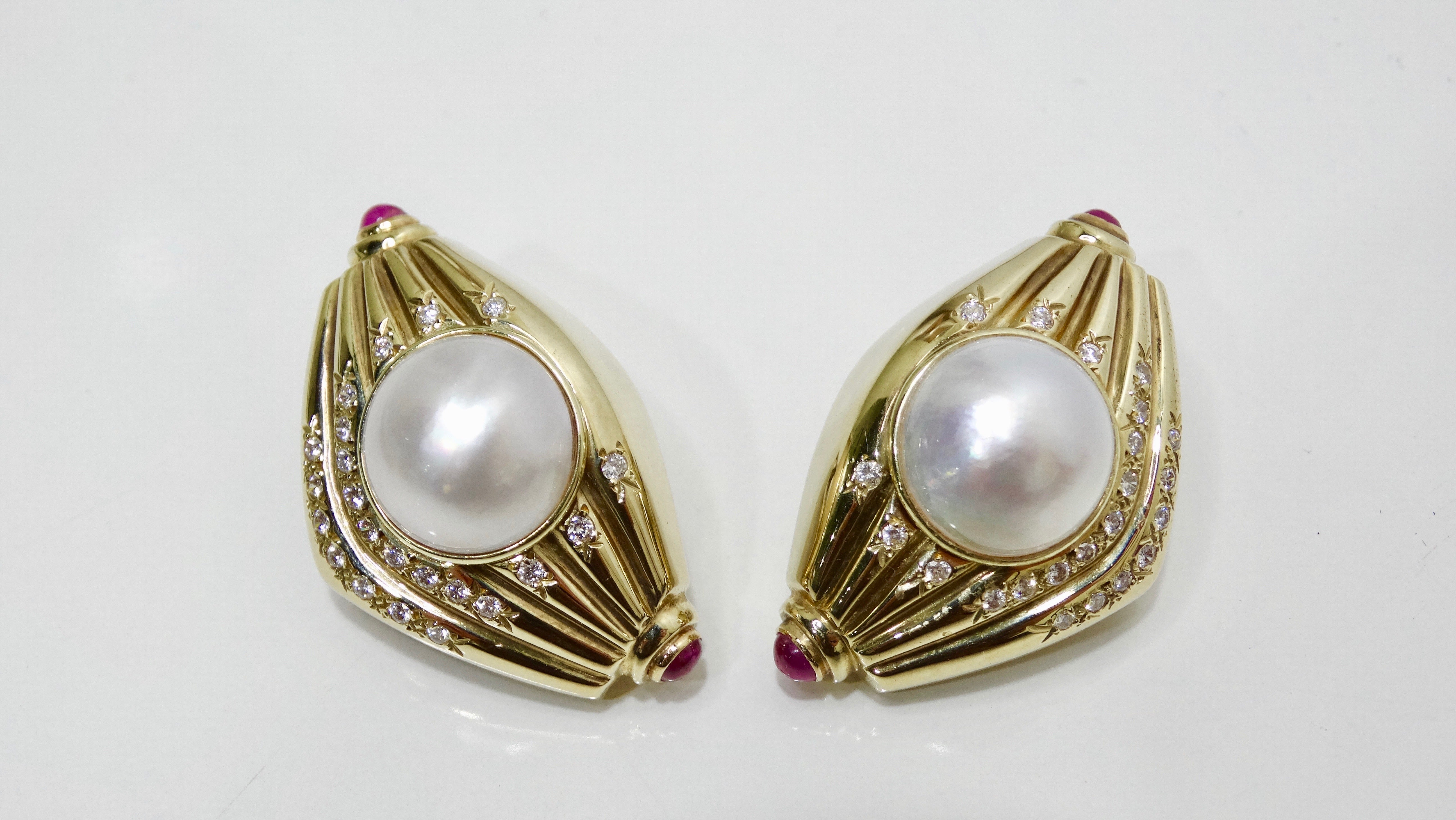 Pearl & Diamond French Clip Earrings