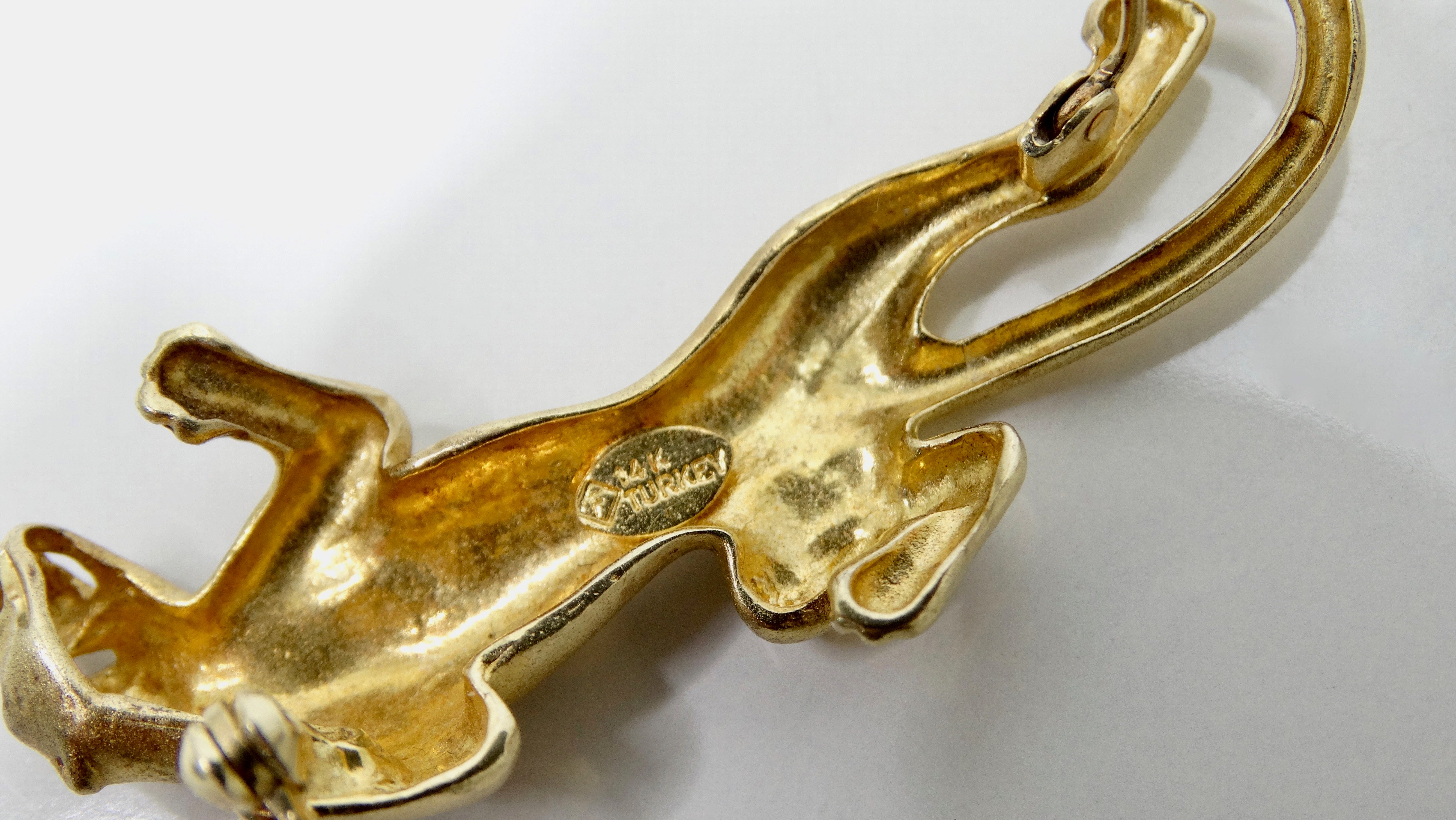 Yellow Gold Panther Brooch