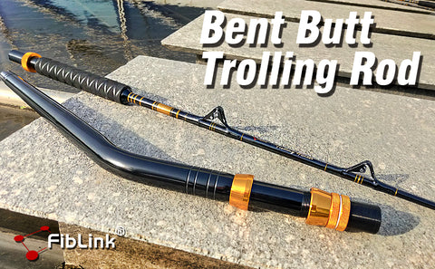 Fiblink Bent Butt Fishing Rod 2-Piece Saltwater Offshore Trolling Rod Big Game 