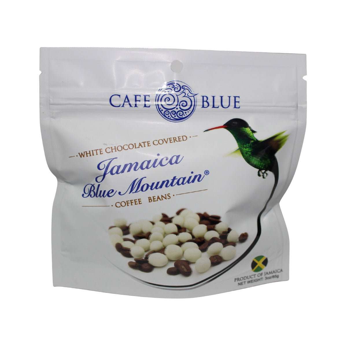 Cafe Blue White Chocolate Covered Coffee Beans, 3oz