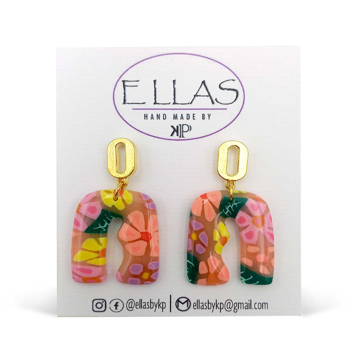 Ellas By KP Floral Beauty Dangle Earrings