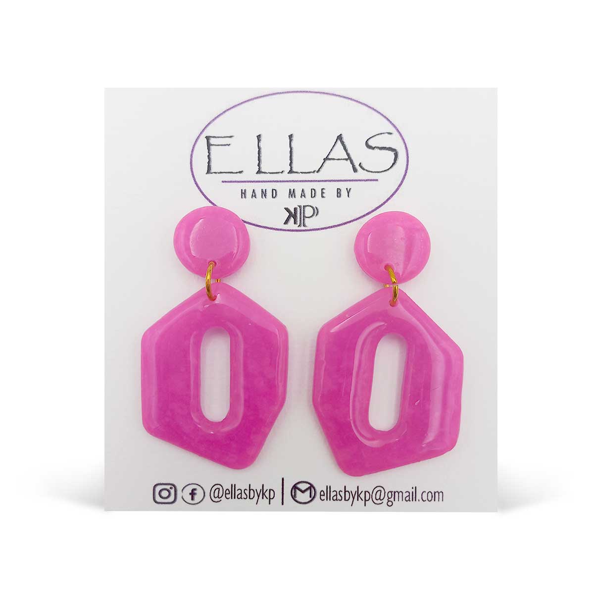 Ellas By KP Neon Love 3 Dangle Earrings