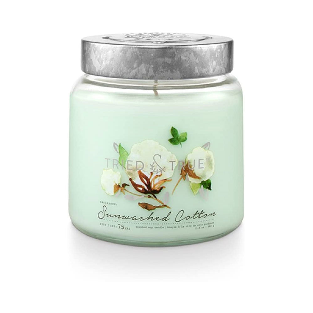 TRIED & TRUE LARGE JAR CANDLE - SUNWASHED COTTON