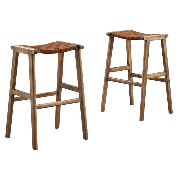 Saorise Wood Bar Stool - Set of 2 By Modway