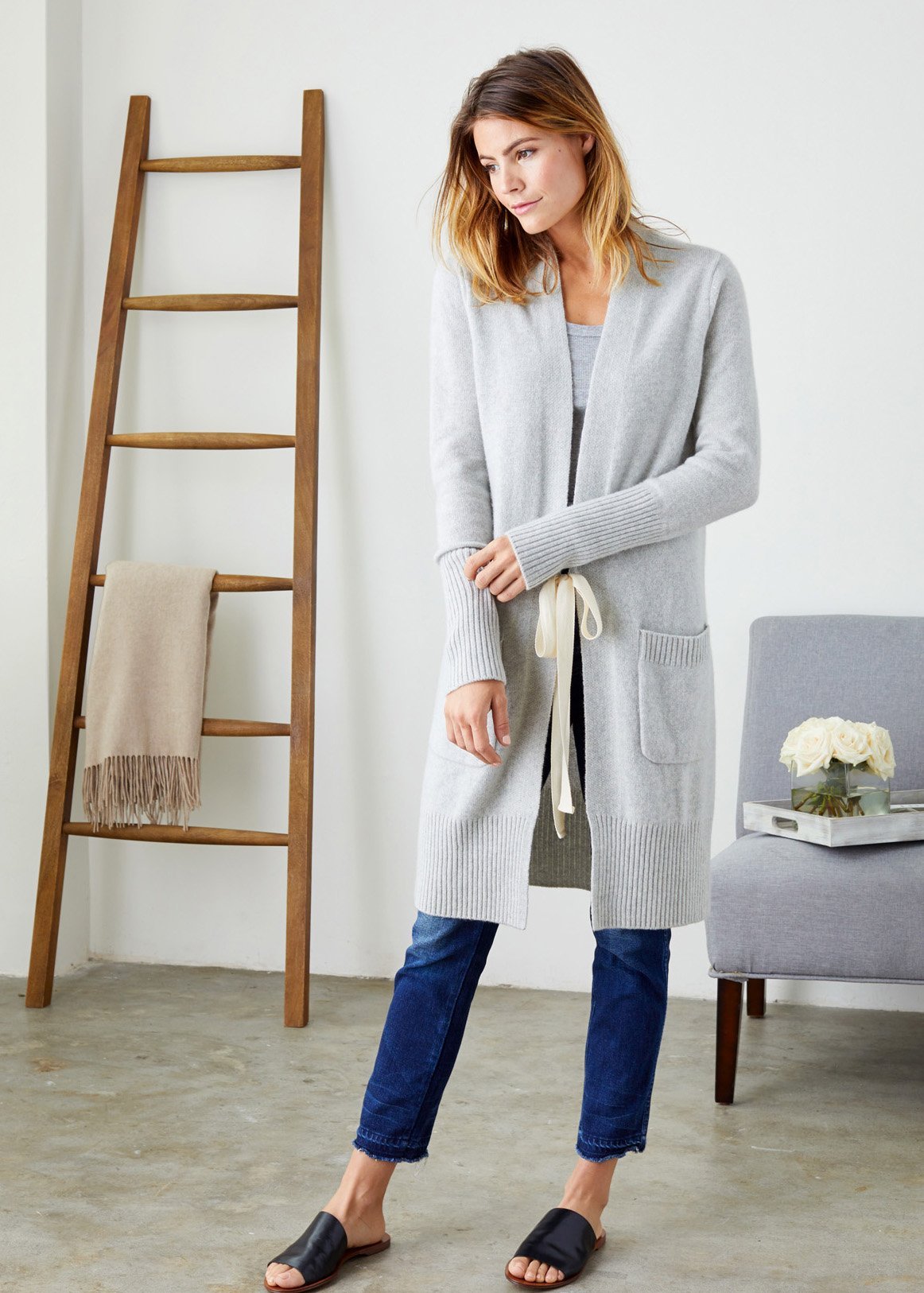 Ellie Cardigan Heather Grey