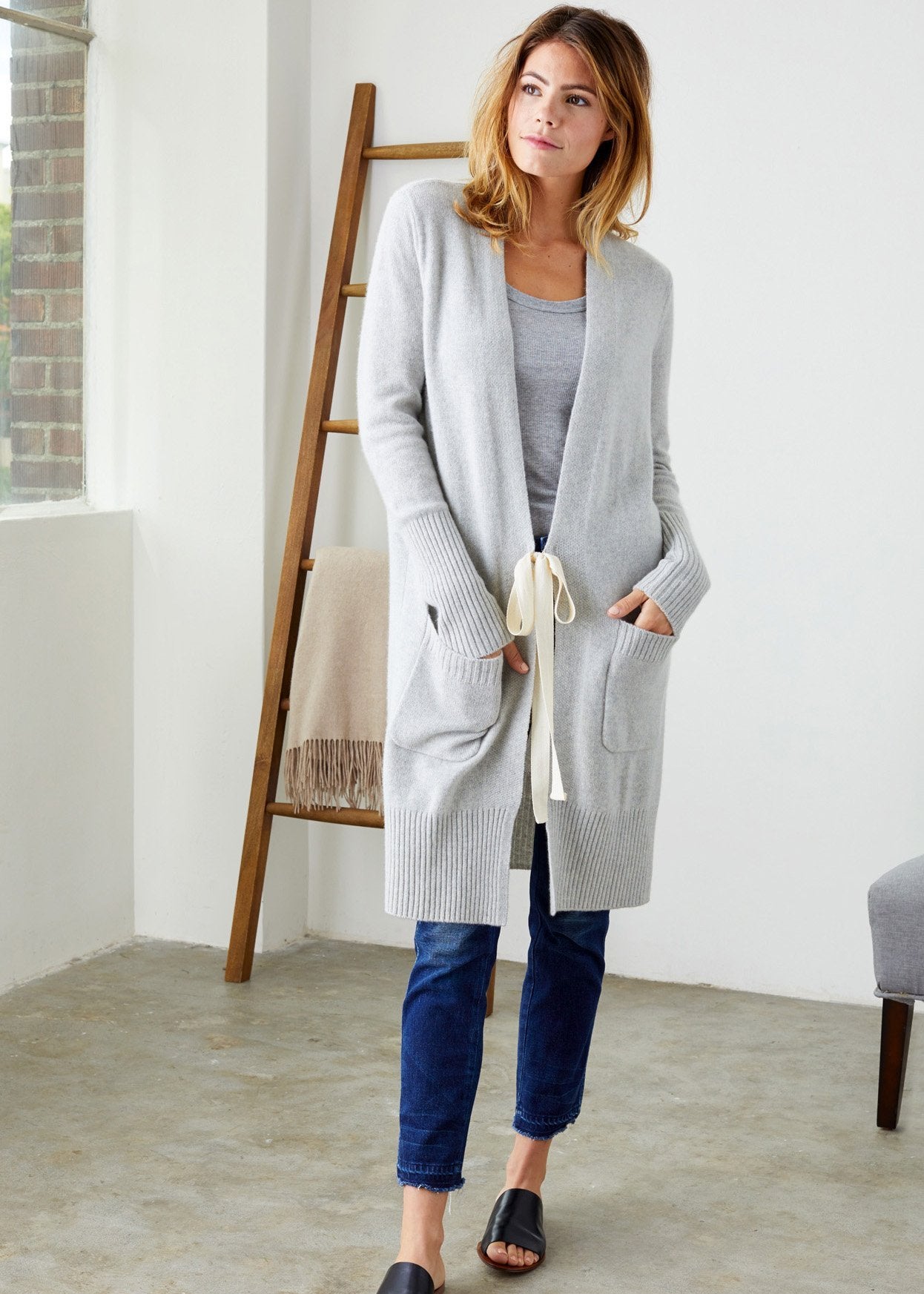 Ellie Cardigan Heather Grey