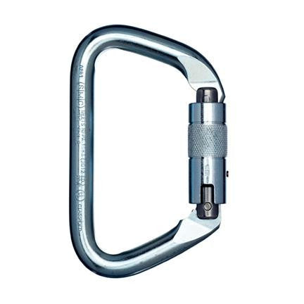 PMI Large Steel D Carabiner, Safety Lock