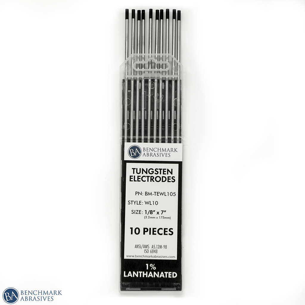 1% Lanthanated Tungsten Electrode (Black, WL10) - 10 Pack