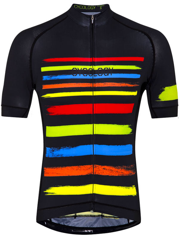Horizon Men's Black Short Sleeve Cycling Jersey | Cycology USA