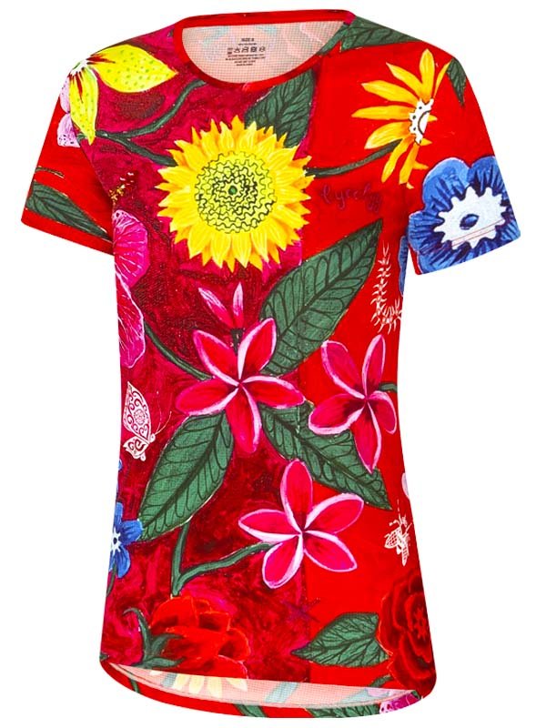 Aloha Red Womens Technical T shirt | Cycology USA