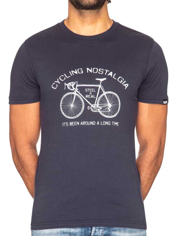 Cycling Nostalgia Men's Navy Cycling T Shirt | Cycology USA