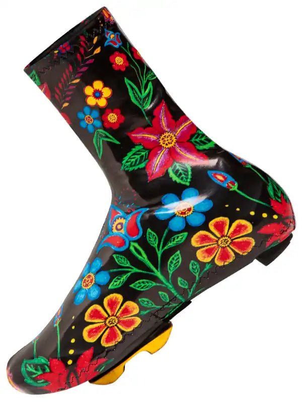Frida Black Cycling Shoe Covers | Cycology USA
