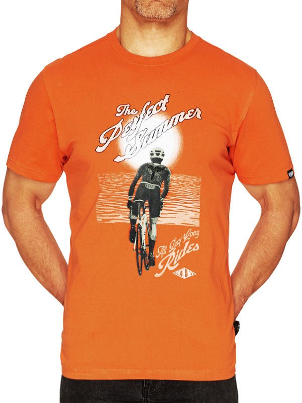 Perfect Summer Mens Orange Cycling T-Shirt | Cycology USA