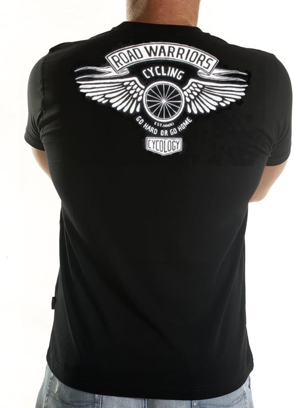 Road Warriors Mens Black Cycling T-Shirt | Cycology USA