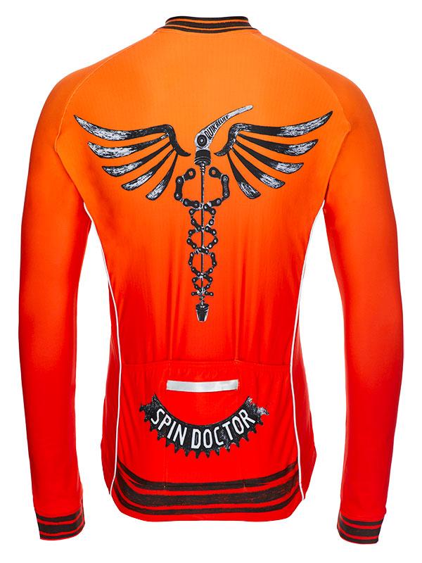 Spin Doctor Mens Red Long Sleeve Cycling Jersey | Cycology Clothing USA