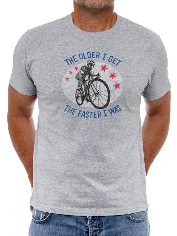 The Faster I Was Mens Grey Cycling T-Shirt | Cycology Clothing USA
