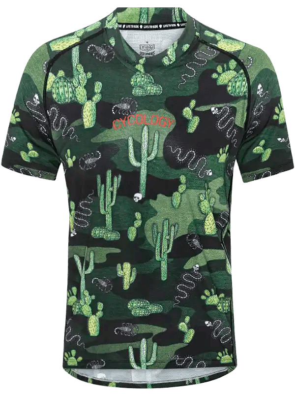 Totally Cactus Men's Short Sleeve Mountain Bike Jersey | Cycology USA