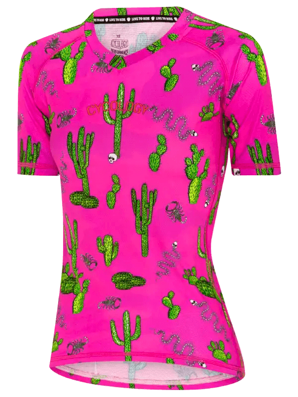 Totally Cactus Pink Women's Mountain Bike Jersey | Cycology US