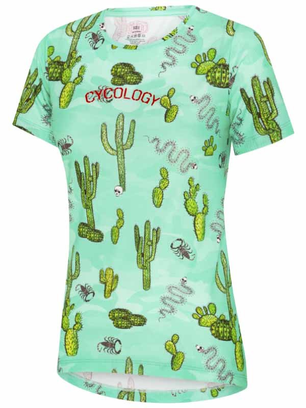 Totally Cactus Women's Green Technical T shirt | Cycology USA