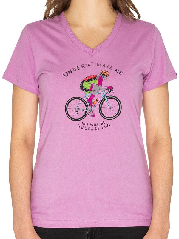 Underestimate Me Pink Women's Cycling T shirt | Cycology USA