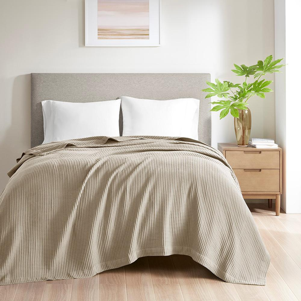 Cotton Blanket, 66x90, Khaki