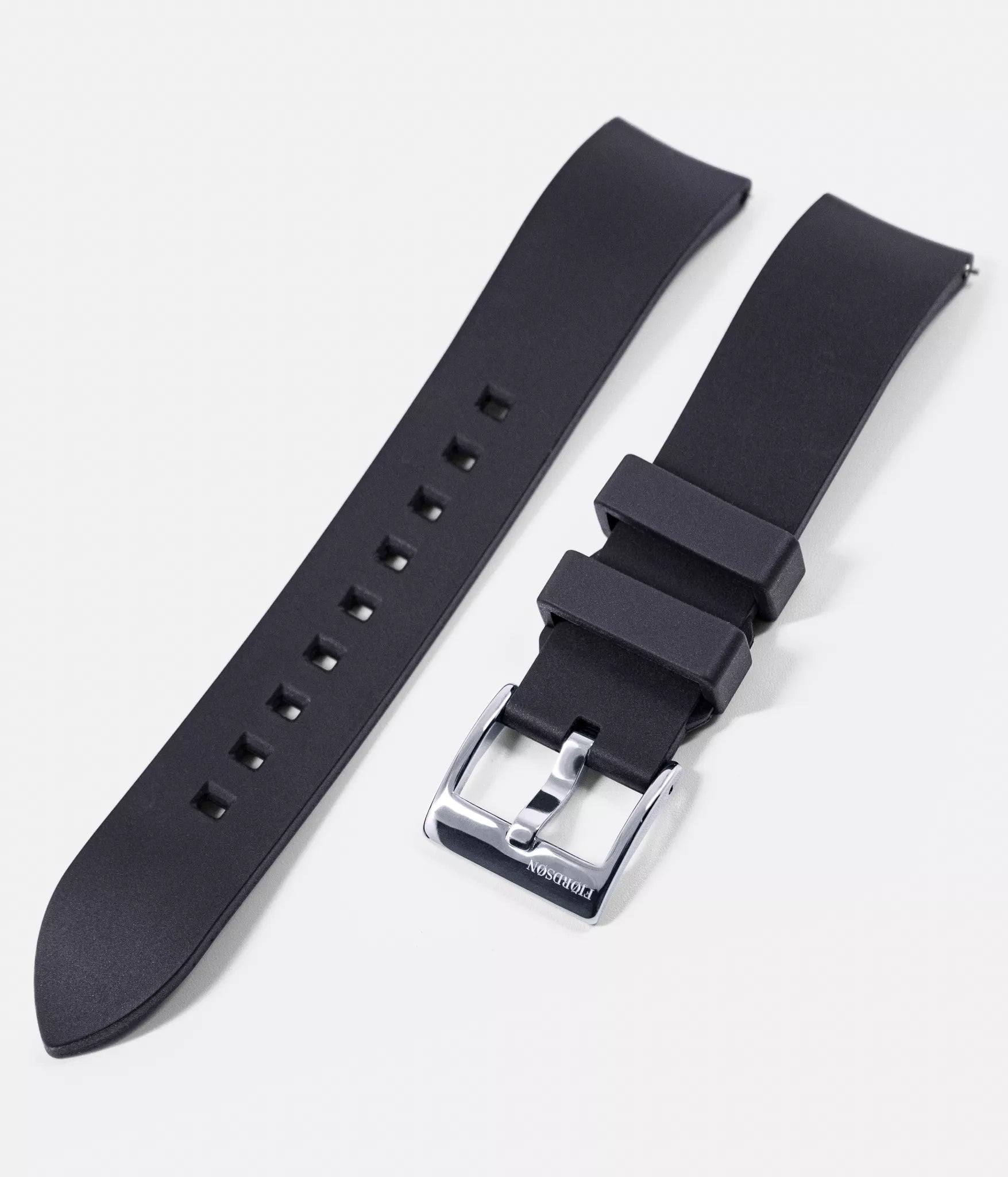 #SLIM | Black 19mm Rubber - Watch Strap