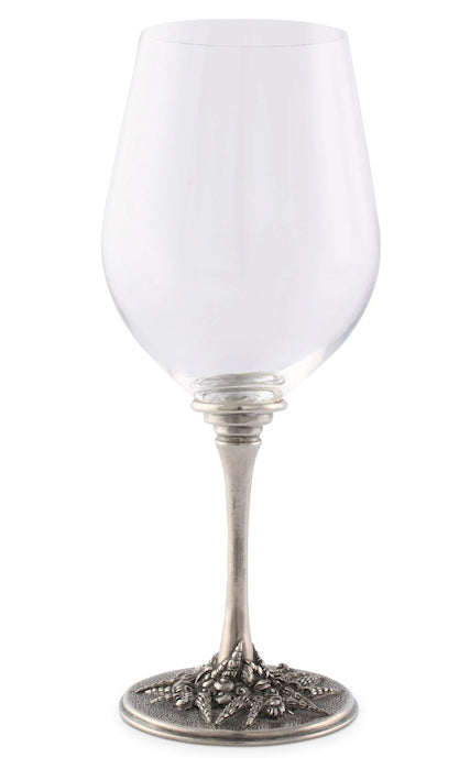 Pewter Seashells Wine Glass Set