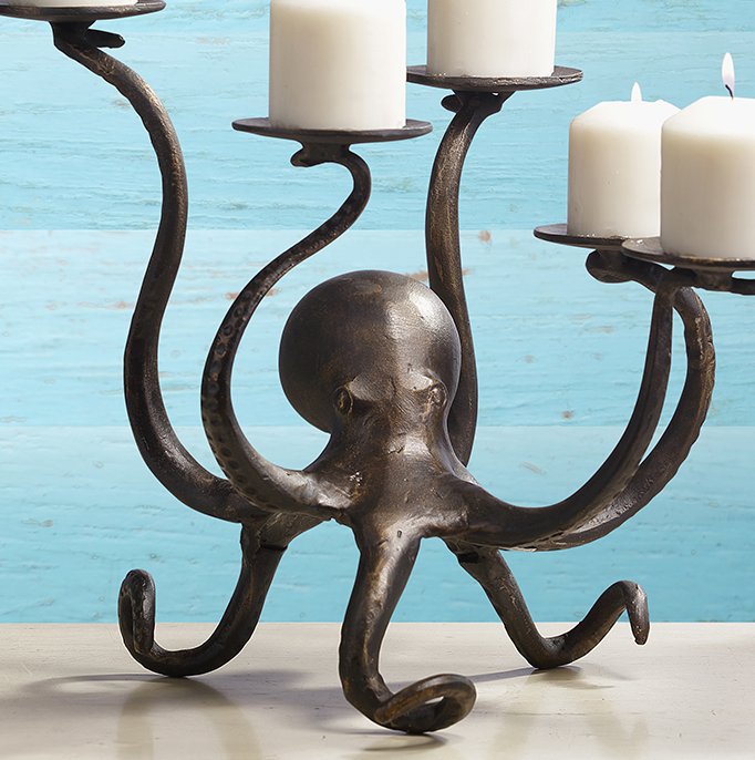 Denizen of the Deep Pillar Candle Centerpiece