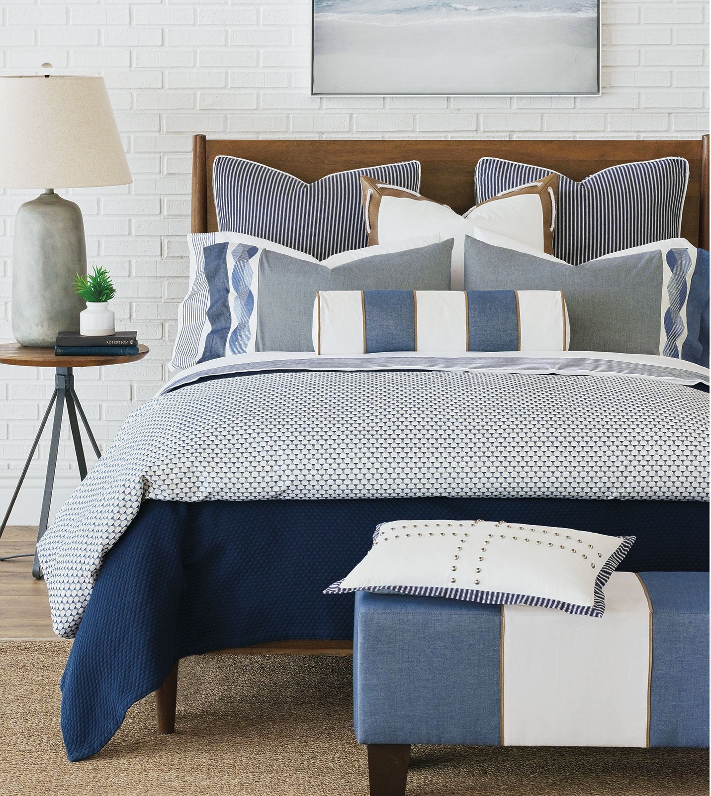 Bristol Beach Denim Coastal Bedding Set