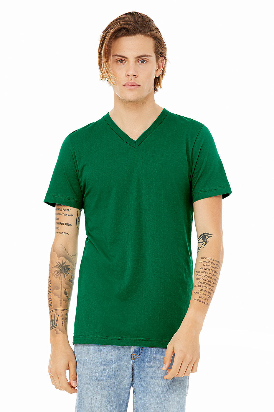 BELLA  3005 UNISEX JERSEY SHORT SLEEVE V-NECK TEE (2XL - 3XL)