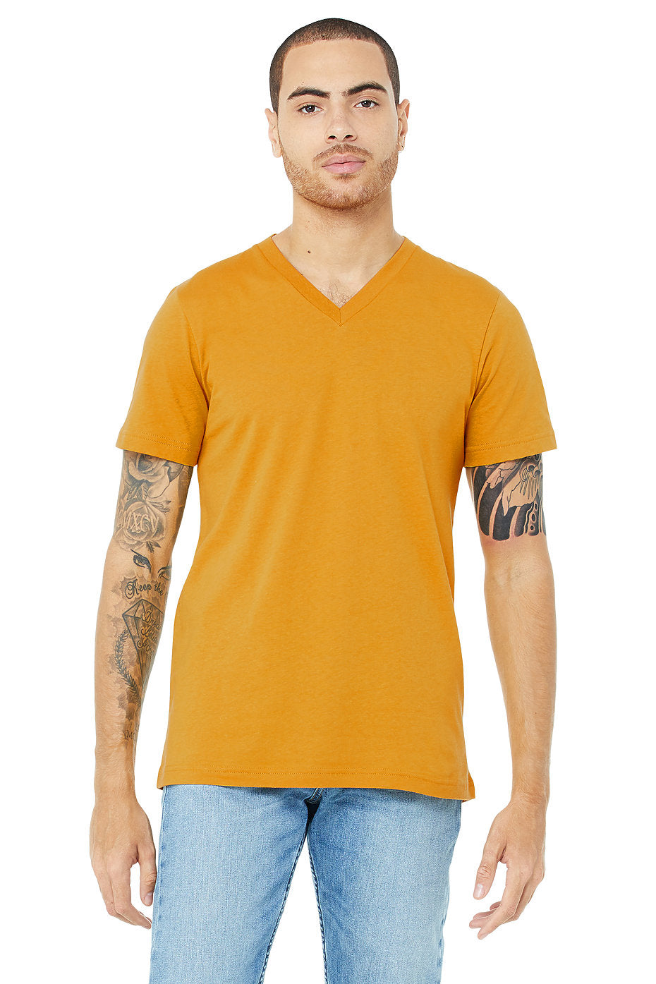 BELLA  3005 UNISEX JERSEY SHORT SLEEVE V-NECK TEE (2XL - 3XL)