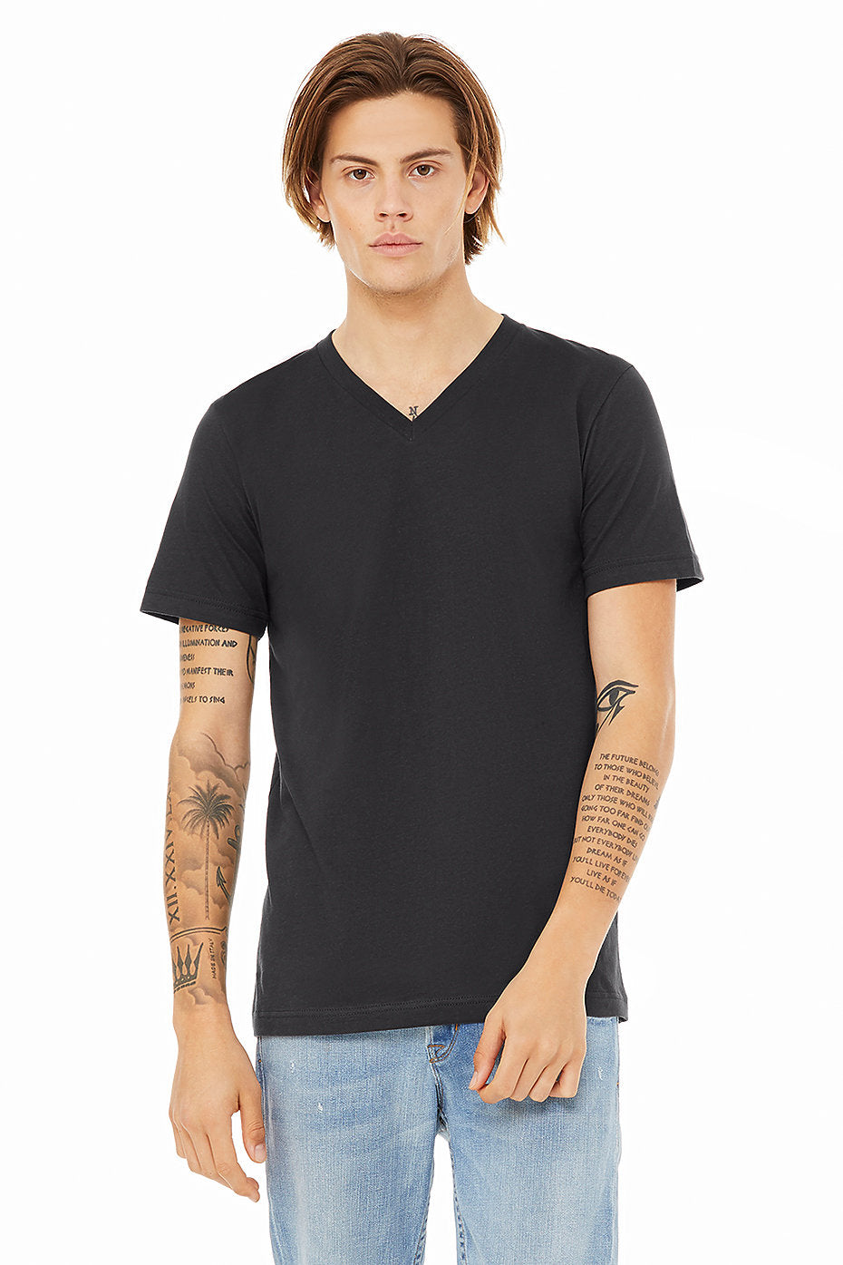 BELLA  3005 UNISEX JERSEY SHORT SLEEVE V-NECK TEE (2XL - 3XL)