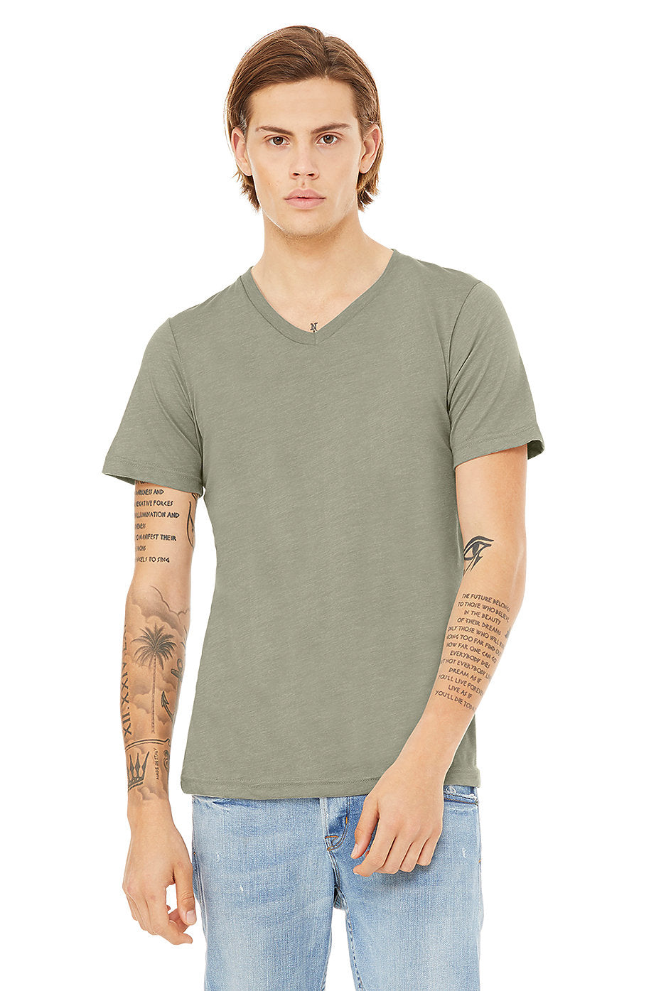 BELLA  3005 UNISEX JERSEY SHORT SLEEVE V-NECK TEE (2XL - 3XL)