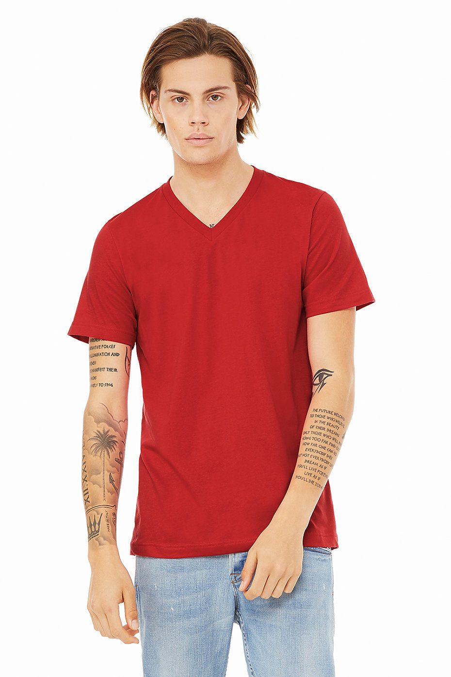 BELLA  3005 UNISEX JERSEY SHORT SLEEVE V-NECK TEE (2XL - 3XL)