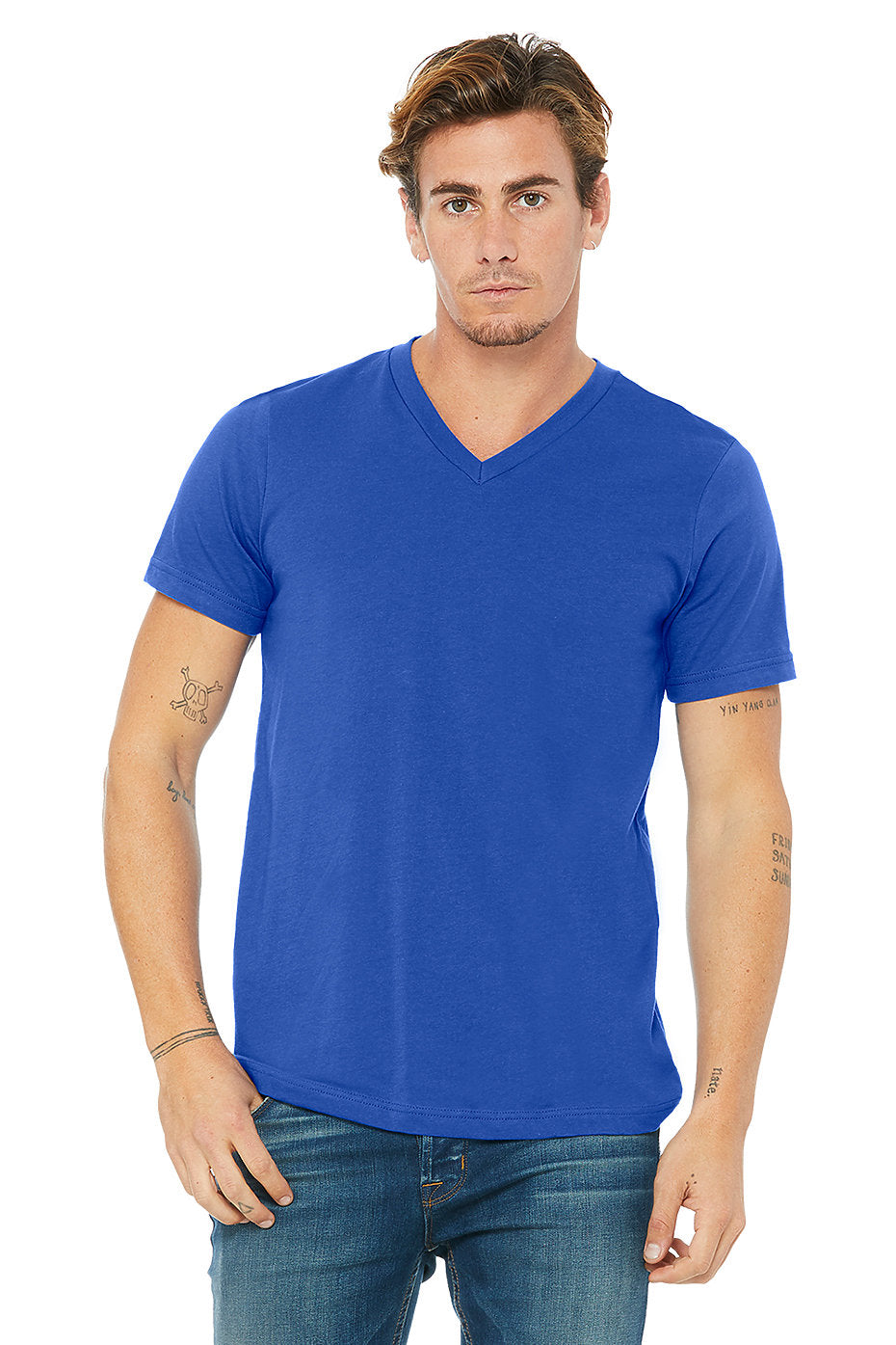 BELLA  3005 UNISEX JERSEY SHORT SLEEVE V-NECK TEE (2XL - 3XL)