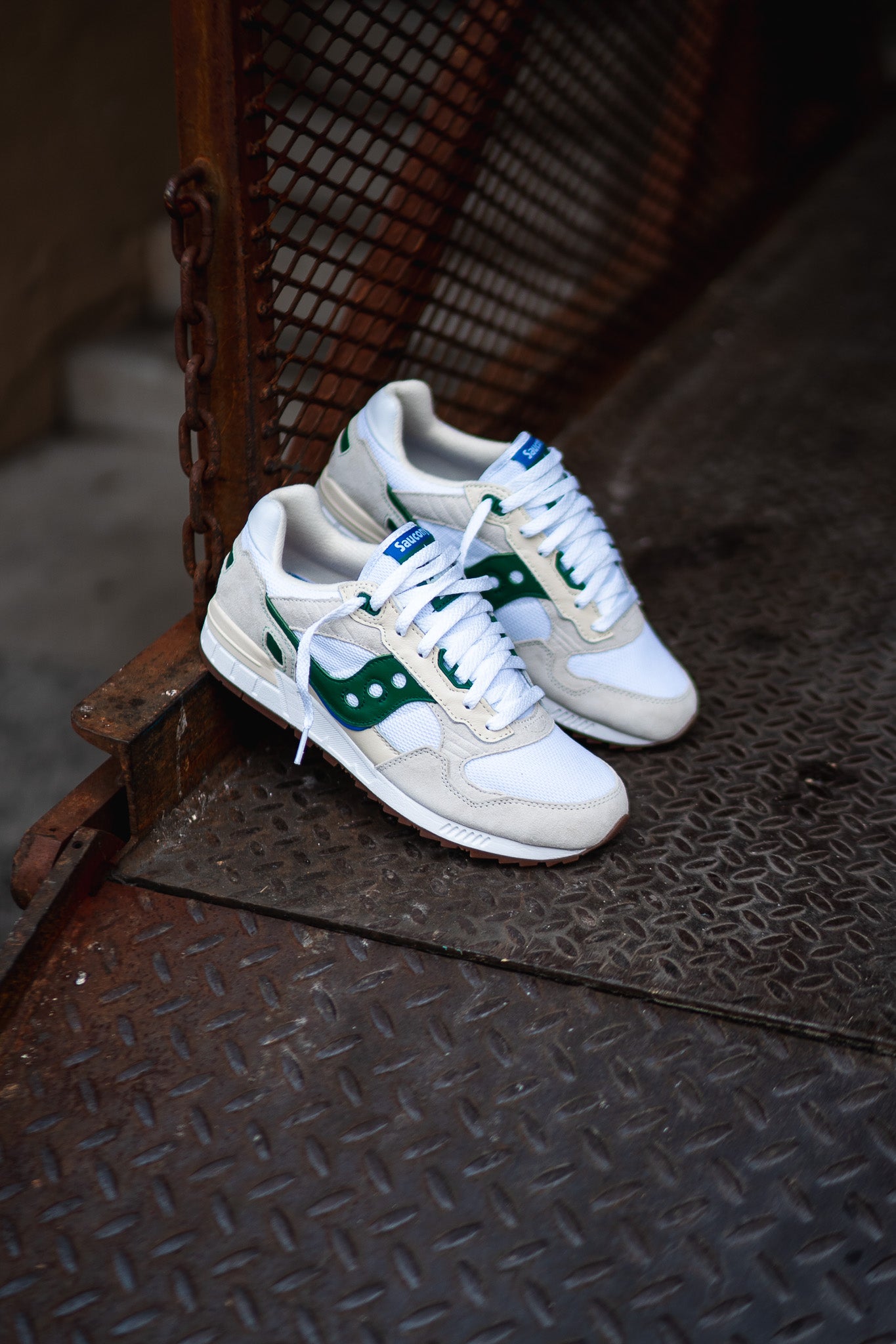 Mens Saucony Shadow 5000 (White/Green)