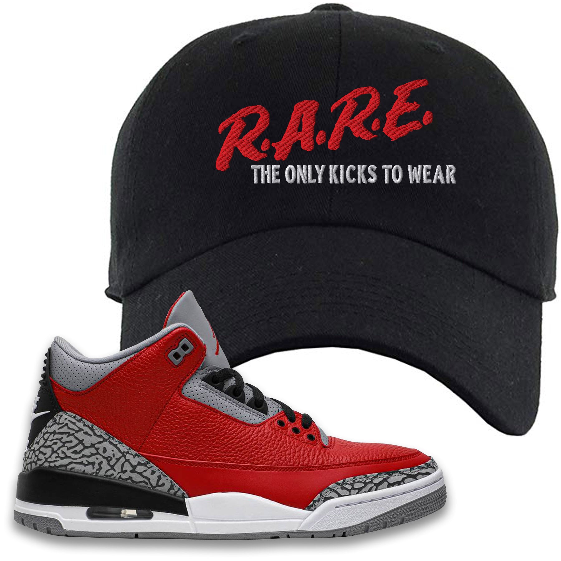 jordan 3 red cement hat