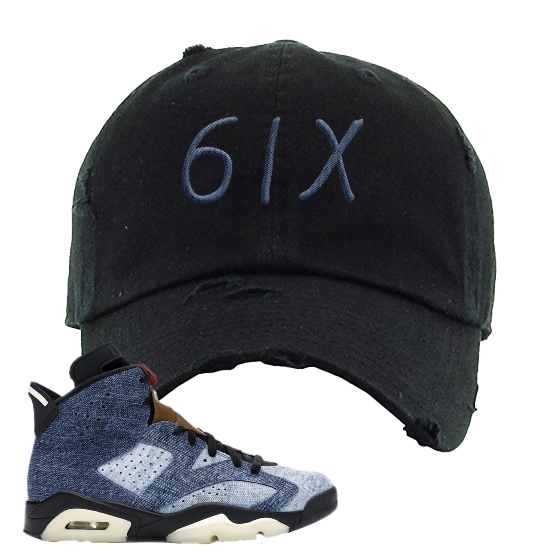 jordan 6 washed denim hat