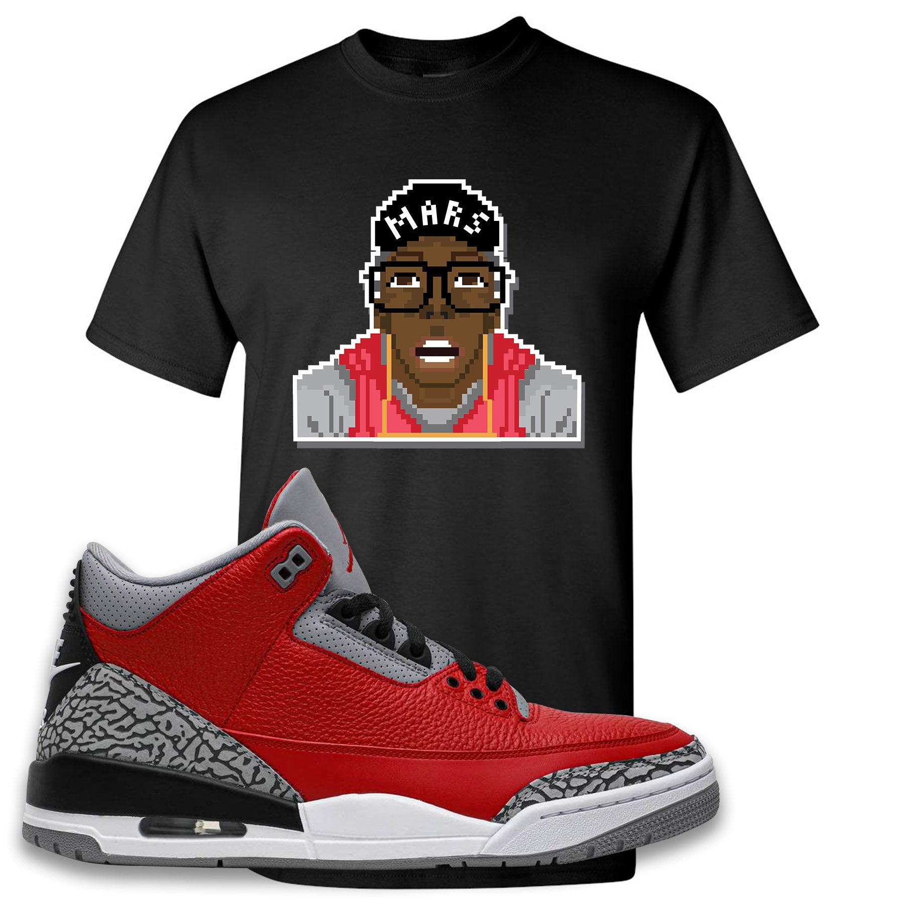 jordan 3 red cement t shirt