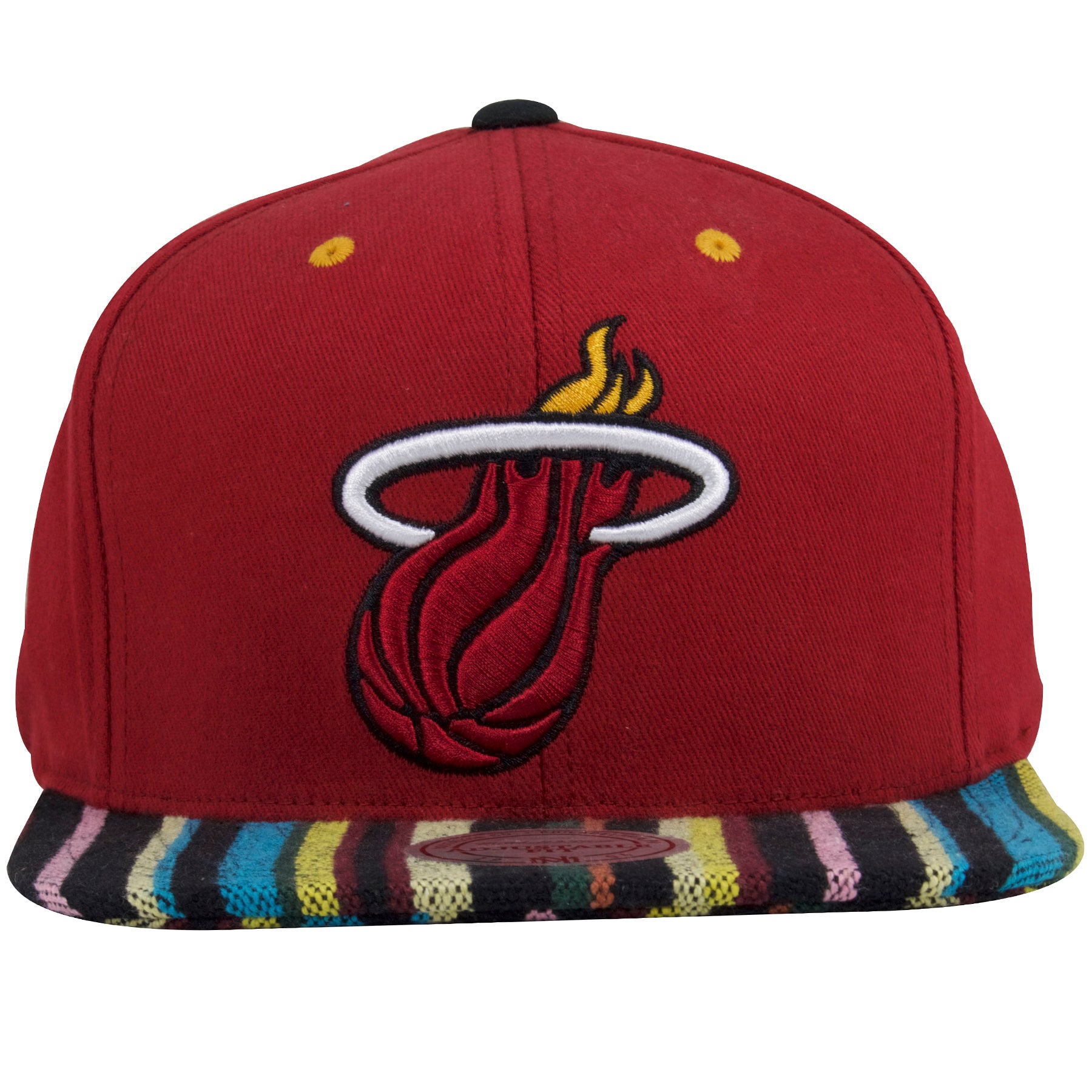 Miami Heat Baja Poncho Rasta Poncho Brim Snapback Hat | Little Luck