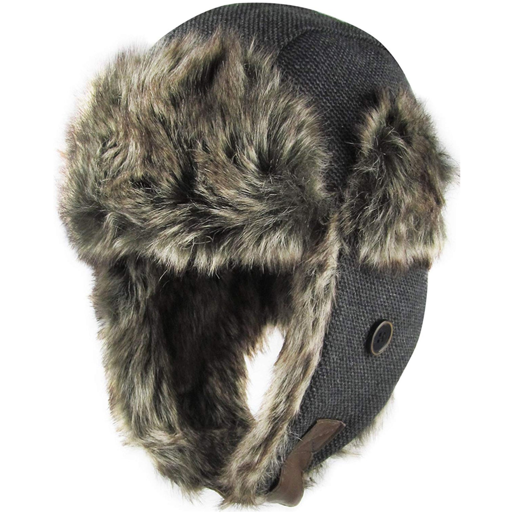 Premium Pilot Vegan Fur Ushanka Aviator Eskimo Trapper Hat | Little Luck