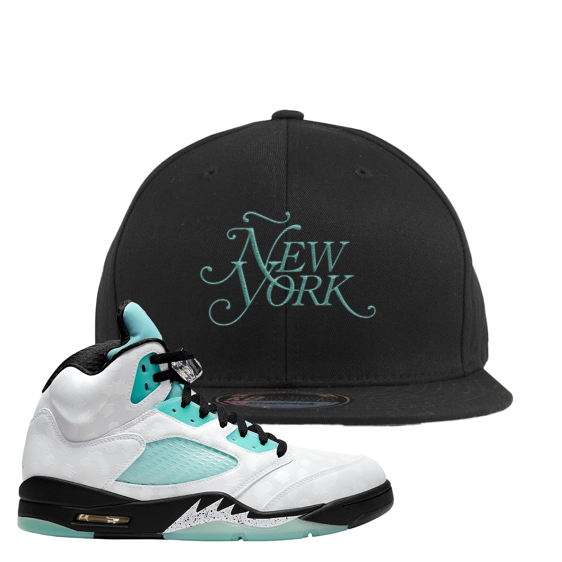 York Black Snapback Hat To Match Jordan 