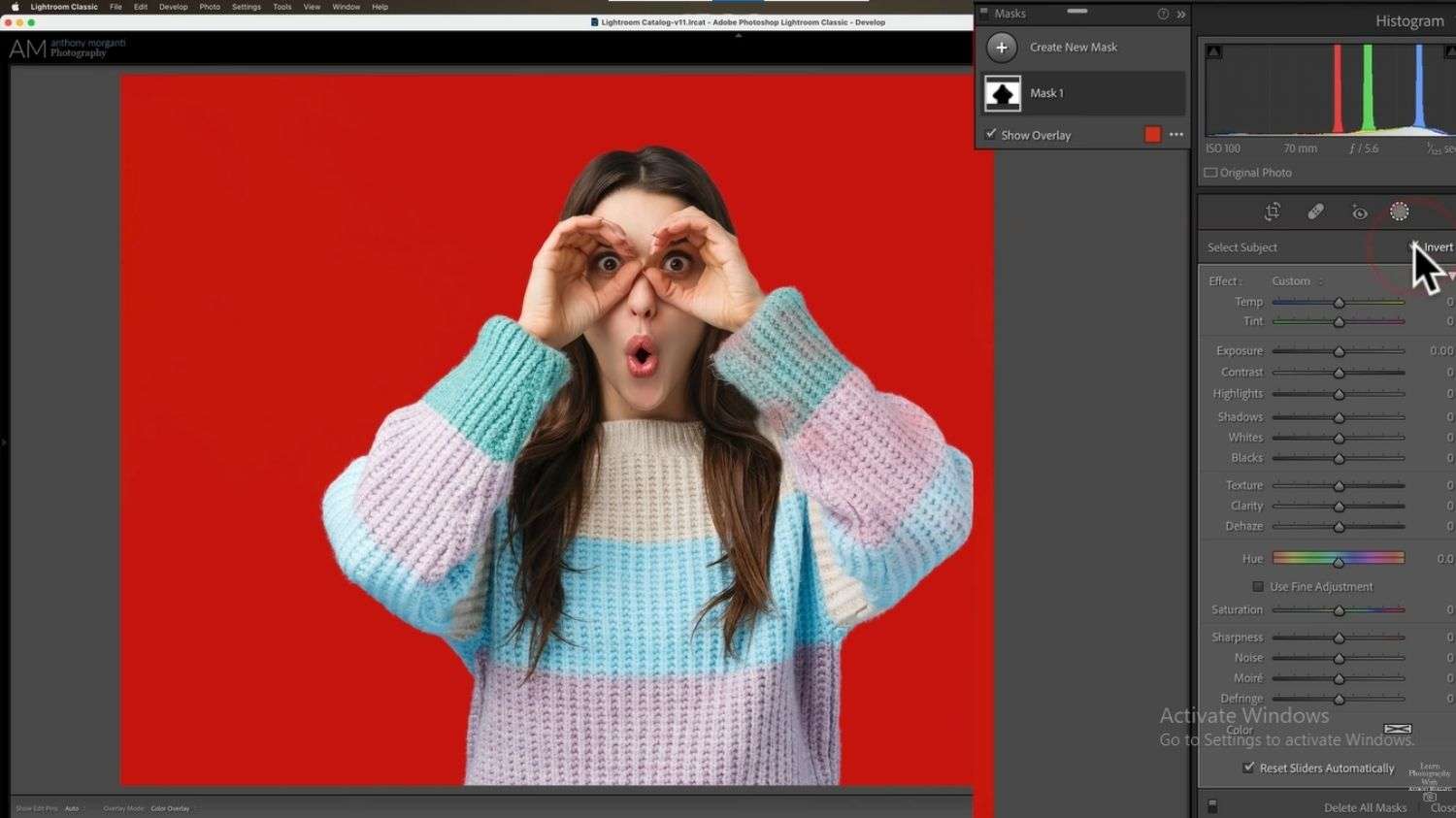 tutoriales de jugar con el color del fondo en Lightroom