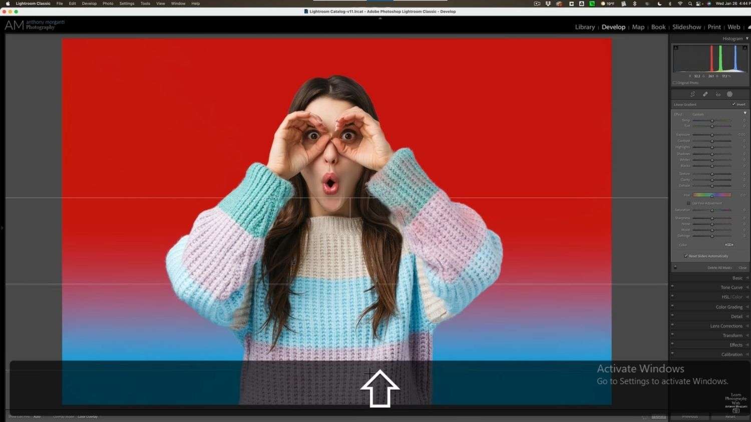 tutoriales de jugar con el color del fondo en Lightroom