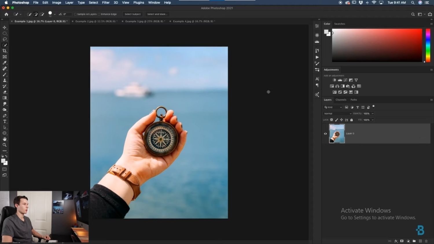 tutoriales de jugar con el color del fondo en Photoshop
