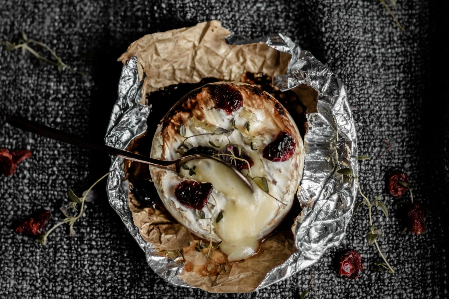photo of food on Foil paper