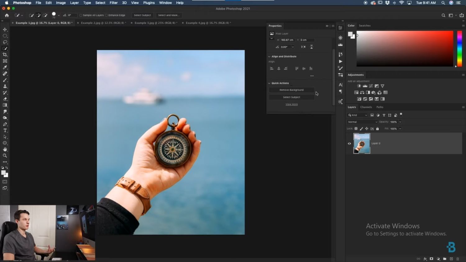 tutoriales de jugar con el color del fondo en Photoshop