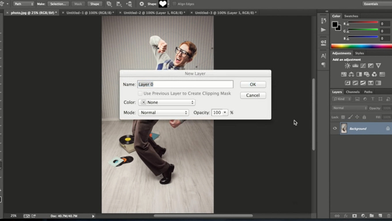 tutorial of cropping heart shape in Photoshop